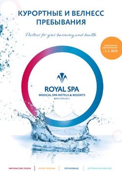 КУРОРТНЫЕ И ВЕЛНЕСС ПРЕБЫВАНИЯ - Pa ner 1. 1. 2022 - royal spa