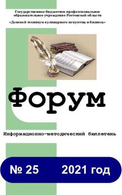 Форум 25 2021год Информационно-методический бюллетень - Донской техникум кулинарного искусства и ...
