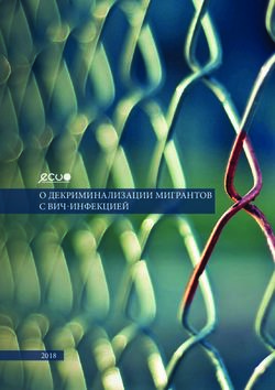 О ДЕКРИМИНАЛИЗАЦИИ МИГРАНТОВ С ВИЧ-ИНФЕКЦИЕЙ 2018