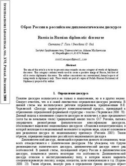 Образ России в российском дипломатическом дискурсе Russia in Russian diplomatic discourse