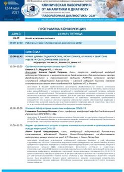 ПРОГРАММА КОНФЕРЕНЦИИ - Клиническая лаборатория ...