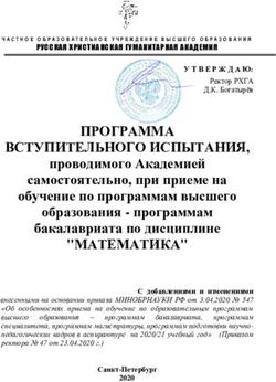 ПРОГРАММА ВСТУПИТЕЛЬНОГО ИСПЫТАНИЯ, проводимого Академией самостоятельно, при приеме на обучение по программам высшего образования - программам ...