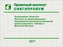 2017 Акционерное общество Институт по проектированию предприятий целлюлозно-бумажной промышленности Сибири и Дальнего Востока - сибгипробум