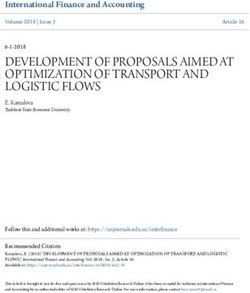 DEVELOPMENT OF PROPOSALS AIMED AT OPTIMIZATION OF TRANSPORT AND LOGISTIC FLOWS