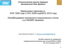 Завершение перехода от СНС 1993 года к СНС 2008 года/ЕСС 2010 года Ненаблюдаемая экономика в национальных счетах и в ПБ/МИП Армении - UNECE