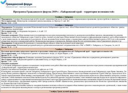 Программа Гражданского форума 2019 г. "Хабаровский край - территория возможностей" - Гражданский форум Хабаровск 2019