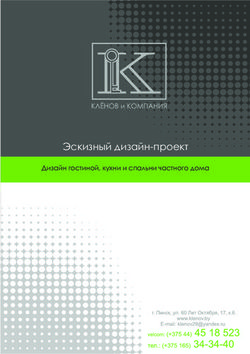Эскизный дизайн-проект - Дизайн гостиной, кухни и спальни частного дома