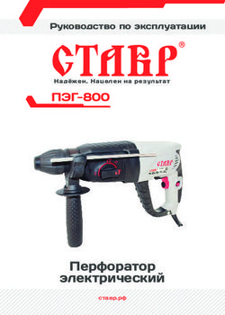 Перфоратор электрический - ПЭГ-800 Руководство по эксплуатации