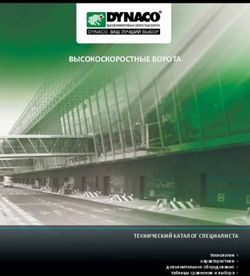 ВЫСОКОСКОРОСТНЫЕ ВОРОТА - Технический каТалог специалисТа технологии характеристики дополнительное оборудование таблицы сравнения и выбора