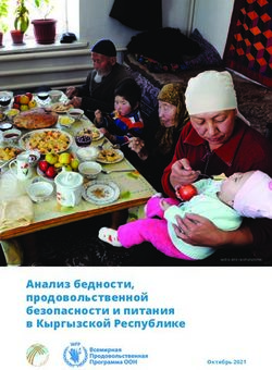 Анализ бедности, продовольственной безопасности и питания в Кыргызской Республике - Октябрь 2021