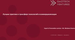 Лучшие практики в трансфере технологий и коммерциализации - Expert of Innovation services - Mr. Ikhdanov Dauren - unece