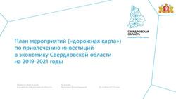 План мероприятий ("дорожная карта") по привлечению инвестиций в экономику Свердловской области на 2019-2021 годы