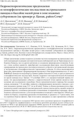 Гидрометеорологические предпосылки и геоморфологические последствия экстремального паводка в бассейне малой реки в зоне влажных субтропиков на ...