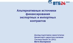Альтернативные источники финансирования экспортных и импортных контрактов - Доклад подготовлен заместителем финансового директора компании Система ...