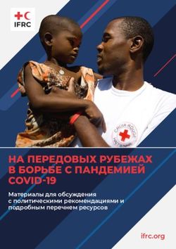 НА ПЕРЕДОВЫХ РУБЕЖАХ В БОРЬБЕ С ПАНДЕМИЕЙ COVID-19 - Материалы для обсуждения с политическими рекомендациями и подробным перечнем ресурсов