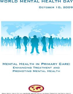 WORLD MENTAL HEALTH DAY - Mental Health in Primary Care: October 10, 2009