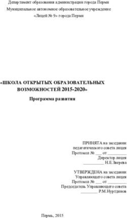 ВОЗМОЖНОСТЕЙ 2015-2020" - "ШКОЛА ОТКРЫТЫХ ОБРАЗОВАТЕЛЬНЫХ - Лицей 9