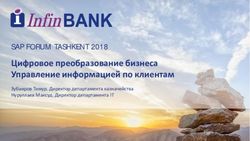 Цифровое преобразование бизнеса Управление информацией по клиентам - SAP FORUM TASHKENT 2018 - SAP.com