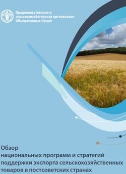 Обзор национальных программ и стратегий поддержки экспорта сельскохозяйственных товаров в постсоветских странах - FAO