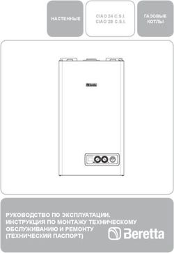 РУКОВОДСТВО ПО ЭКСПЛУАТАЦИИ. ИНСТРУКЦИЯ ПО МОНТАЖУ ТЕХНИЧЕСКОМУ ОБСЛУЖИВАНИЮ И РЕМОНТУ (ТЕХНИЧЕСКИЙ ПАСПОРТ) - ГАЗОВЫЕ КОТЛЫ