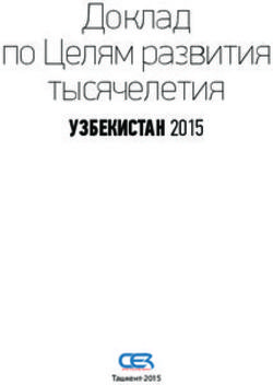 Доклад по целям развития тысячелетия - Узбекистан 2015 - Ташкент-2015
