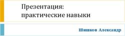 Презентация: практические навыки - Шишков Александр