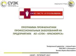 ПРОГРАММА ПРОФИЛАКТИКИ ПРОФЕССИОНАЛЬНЫХ ЗАБОЛЕВАНИЙ НА ПРЕДПРИЯТИЯХ АО "СУЭК - КРАСНОЯРСК" - САНКТ-ПЕТЕРБУРГ 2017