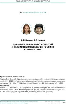 ГОСУДАРСТВО И ОБЩЕСТВО - Monitoring of Public Opinion