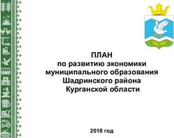 ПЛАН по развитию экономики муниципального образования Шадринского района Курганской области