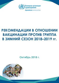 РЕКОМЕНДАЦИИ В ОТНОШЕНИИ ВАКЦИНАЦИИ ПРОТИВ ГРИППА - В ЗИМНИЙ СЕЗОН 2018-2019 гг. Октябрь 2018 г - WHO/Europe