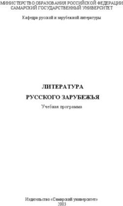 ЛИТЕРАТУРА РУССКОГО ЗАРУБЕЖЬЯ - Учебная программа - МИНИСТЕРСТВО ОБРАЗОВАНИЯ РОССИЙСКОЙ ФЕДЕРАЦИИ