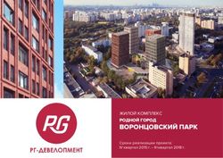 ВОРОНЦОВСКИЙ ПАРК ЖИЛОЙ КОМПЛЕКС РОДНОЙ ГОРОД - Сроки реализации проекта: IV квартал 2015 г - II I квартал 2018 г - Лучший реализованный проект ...