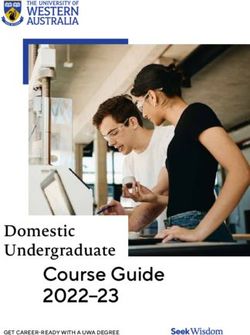 Course Guide 2022-2023 Domestic Undergraduate - THE UNIVERSITY OF WESTERN AUSTRALIA