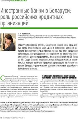 Иностранные банки в Беларуси: роль российских кредитных организаций