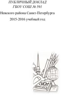 ПУБЛИЧНЫЙ ДОКЛАД ГБОУ СОШ 591 - Невского района Санкт-Петербурга 2015-2016 учебный год - Школа 591