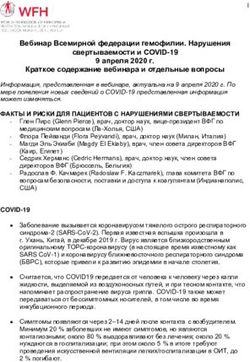 Вебинар Всемирной федерации гемофилии. Нарушения свертываемости и COVID-19 9 апреля 2020 г. Краткое содержание вебинара и отдельные вопросы