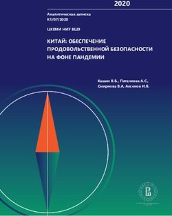 2020 КИТАЙ: ОБЕСПЕЧЕНИЕ ПРОДОВОЛЬСТВЕННОЙ БЕЗОПАСНОСТИ НА ФОНЕ ПАНДЕМИИ - Аналитическая записка - ЦКЕМИ