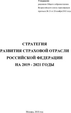 СТРАТЕГИЯ РАЗВИТИЯ СТРАХОВОЙ ОТРАСЛИ РОССИЙСКОЙ ФЕДЕРАЦИИ НА 2019 - 2021 ГОДЫ - Москва, 2018 год - ВСС