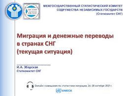 Миграция и денежные переводы в странах СНГ (текущая ситуация) - И.А. Збарская Статкомитет СНГ