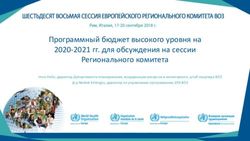 Программный бюджет высокого уровня на 2020-2021 гг. для обсуждения на сессии Регионального комитета