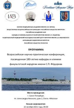 ПРОГРАММА Всероссийская научно-практическая конференция, посвященная 180-летию кафедры и клиники факультетской хирургии имени С.П. Фёдорова