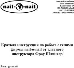 Краткая инструкция по работе с гелями фирмы nail-o-nail от главного инструктора Фрау Шляйхер - Язык: русский