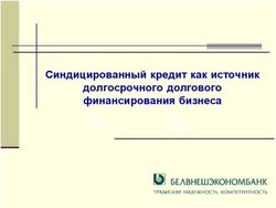Синдицированный кредит как источник долгосрочного долгового финансирования бизнеса