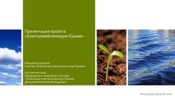 Презентация проекта "Электромобилизация Крыма" - Инициатор проекта: Кластер "Локальный электротранспорт Крыма" Контактное лицо: Председатель ...