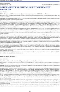 ЭПИДЕМИЧЕСКАЯ СИТУАЦИЯ ПО ТУБЕРКУЛЕЗУ В РОССИИ