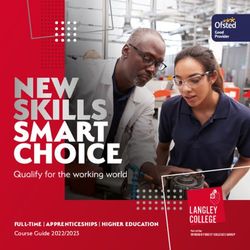 LANGLEY COLLEGE - NEW SKILLS SMART CHOICE - Course Guide 2022/2023