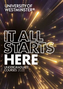 IT ALL STARTS HERE - UNIVERSITY OF WESTMINSTER UNDERGRADUATE COURSES 2022