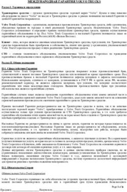 МЕЖДУНАРОДНАЯ ГАРАНТИЯ VOLVO TRUCKS