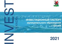 2021 ИНВЕСТИЦИОННЫЙ ПАСПОРТ - муниципального образования г. Казани - Мэрия Казани