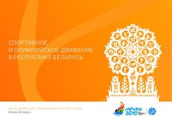СПОРТИВНОЕ И ОЛИМПИЙСКОЕ ДВИЖЕНИЕ В РЕСПУБЛИКЕ БЕЛАРУСЬ - ФОНД "ДИРЕКЦИЯ II ЕВРОПЕЙСКИХ ИГР 2019 ГОДА" Минск, Беларусь